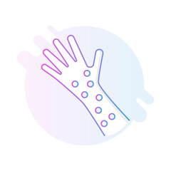 Skin Rash Icon – Hand with Spots, Representing Irritation, Allergy, and Skin Condition