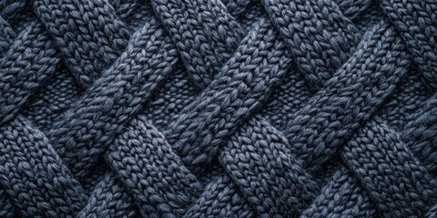 Real knitted fabric texture showcasing the intricate patterns and unique qualities of wool. This knitted fabric highlights the warmth and versatility found in various wool designs.