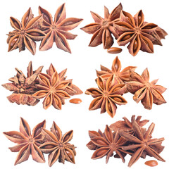 Star anise isolated on white background