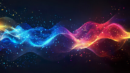 Obraz premium Abstract technology background with digital data flow. Can be used in the description of network abilities, technological processes, digital storages, science, education, etc