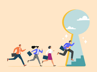 Teamwork leading to success or career opportunities