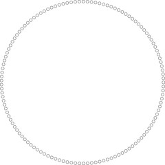 Circle round frame. Dot border line pattern