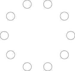 Circle round frame. Dot border line pattern