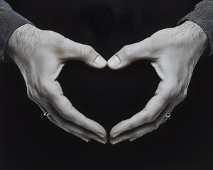 Hands forming a heart on an American pregnant belly, close-up with warm light, soft background, symbolizing love and unity