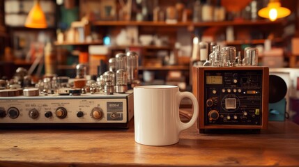 Fototapeta premium Vintage Radio & Mug.