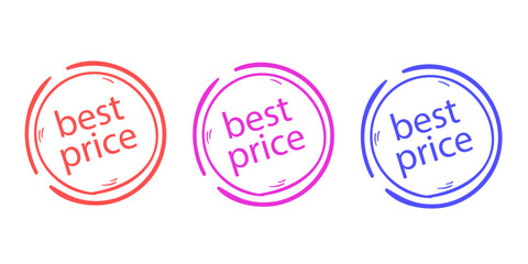 Sales badges vectors icon set