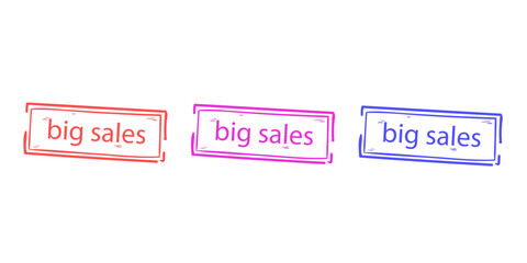 Sales badges vectors icon set
