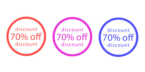 Sales badges vectors icon set