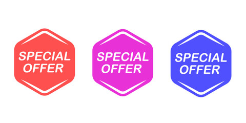 Sales badges vectors icon set