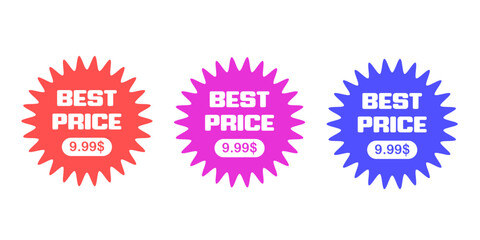 Sales badges vectors icon set