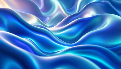 Obraz premium Abstract Blue Liquid Waves Background. Concept of fluidity, motion, and energy.