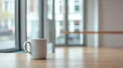 Coffee Cup on Table.