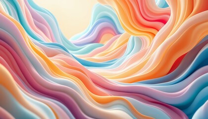 Obraz premium Abstract colorful wave pattern. Concept of fluidity, energy, and vibrant motion.