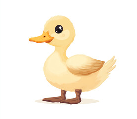 Obraz premium Duck, a simple flat illustration with a white background 