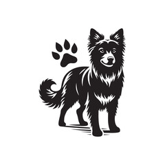 Australian Kelpie Silhouette - Australian Kelpie Vector - Illustration of Australian Kelpie.