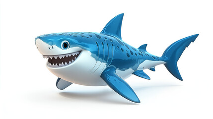 Obraz premium shark cartoon isolated on white