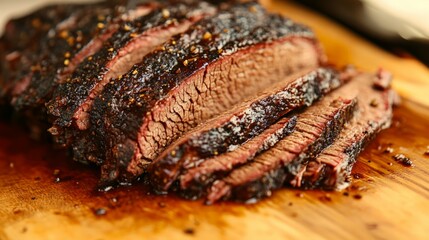 Sizzling barbecue brisket preparation backyard food photography outdoor close-up culinary delight