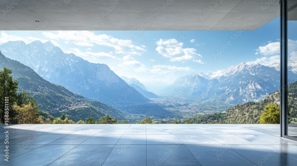 Poster a mountain range is visible in the distance, with a city in the foreground