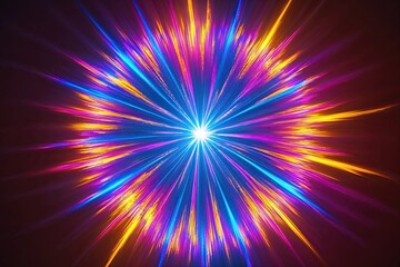 Dynamic Color Explosions with Flare Effects and Radiant Optical Glow
