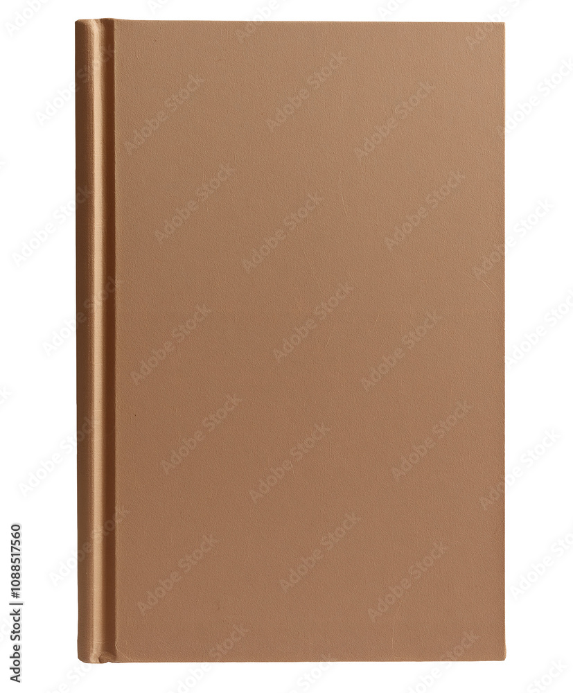 Poster minimalist plain brown book cover perfect for custom design or branding on isolated background