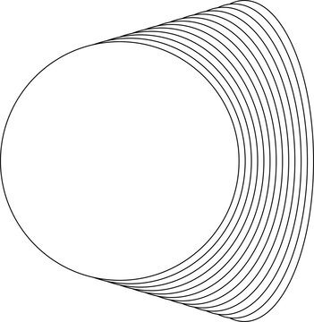 Circle frame overlapping for badges, logo tag, label, banner, icon