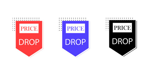 Sales badges vectors icon set