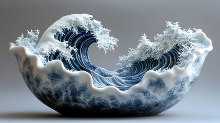Ceramic Wave Sculpture