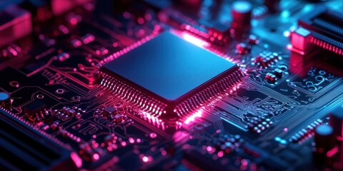 Fototapeta premium Discover the future of technology with sleek, electric-efficient circuits designed for optimal performance and innovation.