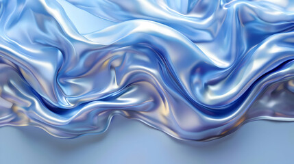 Obraz premium Abstract Blue Silk Background - 3D Render