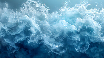 Obraz premium Abstract Background with White Swirls on Blue