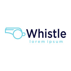 whistle logo design vector template