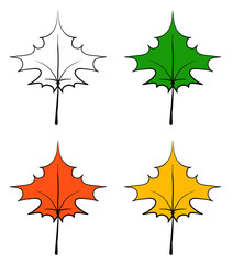 It is an illustration of a maple leaf.