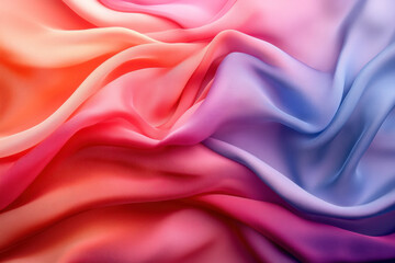Obraz premium Close up of pink and blue silk fabric, showcasing vibrant colors and delicate texture.