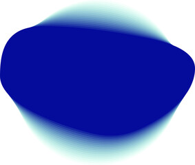 Circle liquid shape in gradient transparent vibrant color, icon, logo, frame