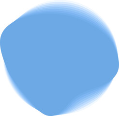 Circle liquid shape in gradient transparent vibrant color, icon, logo, frame