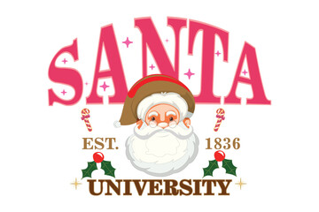 Featuring Santa Claus with a Holiday T shirt Design