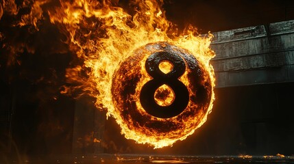 Fiery Orb Embraces Burning Number Eight