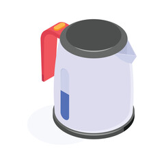 A white electric kettle for quickly boiling water