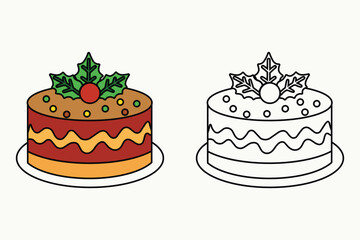 Delicious Christmas Cakes with Holly Toppings and Festive Frosting