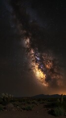 Visual storytelling photography narrative, Captivating Night Sky with Milky Way Display