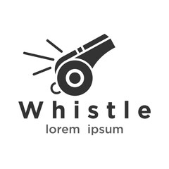 whistle logo design vector template