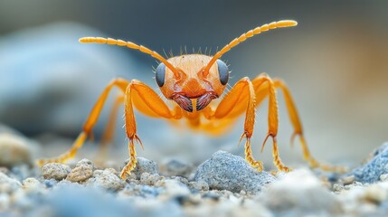 Close-up of an Orange Ant