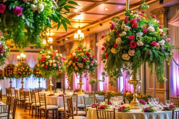Obraz premium Stunning Wedding Decor Ideas, Elegant Floral Arrangements, Rustic Wedding Decorations