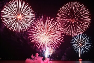 Vibrant Fireworks Show for Celebrations and Nighttime Sky Spectacles