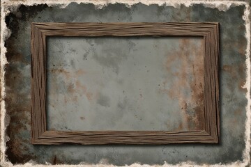 Rustic Grunge Vintage Photo Texture Overlay with Rough Frame