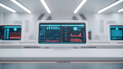 Futuristic Data Analytics Display