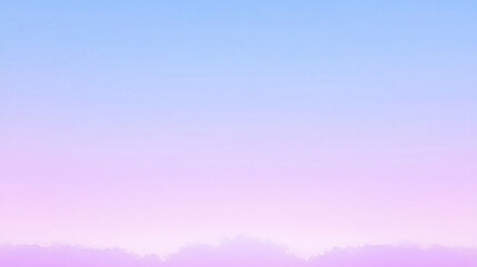 A soft, pastel gradient background with a pink to blue color transition and a faint cloud formation...