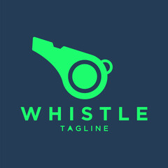whistle logo design vector template