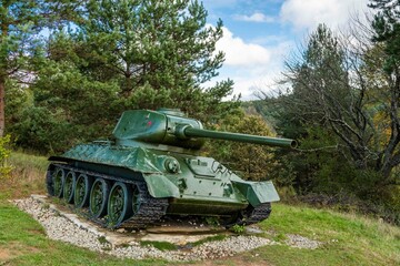 Fototapeta premium Monumental Memorial of the Dukla Pass Battle in Slovakia’s Valley of Death