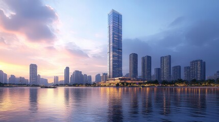 Fototapeta premium High rise buildings in office area
